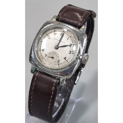 242 - A Vintage Rolex Oyster steel mechanical wrist watch with Arabic face having seconds dial. numbered 8... 