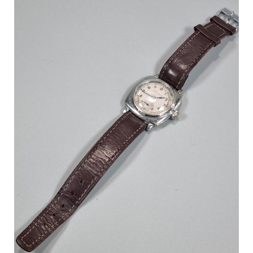 242 - A Vintage Rolex Oyster steel mechanical wrist watch with Arabic face having seconds dial. numbered 8... 