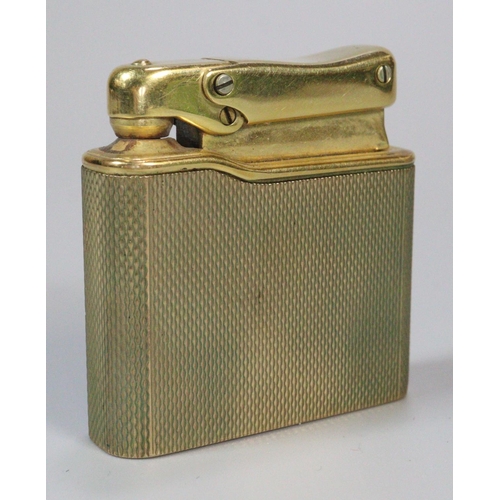 248 - Vintage 9ct gold Colibri Minigas engine turned lighter. 65.7g approx. 
(B.P. 21% + VAT)