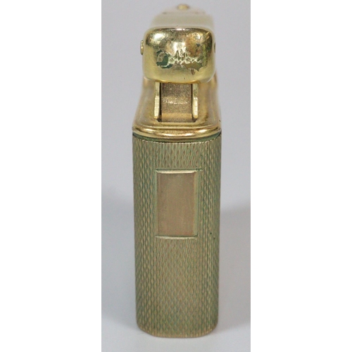 248 - Vintage 9ct gold Colibri Minigas engine turned lighter. 65.7g approx. 
(B.P. 21% + VAT)