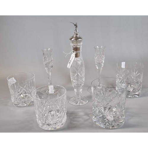 16 - Collection of glassware to include Galway Irish Crystal rugby presentation whisky tumblers: England ... 