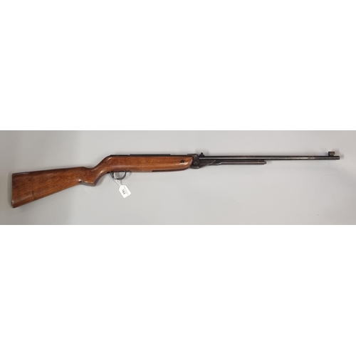 163 - Webley Mark 3 .22 underlever air rifle with half semi-pistol grip stock and fixed sights.  OVER 18S ... 