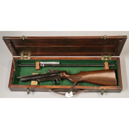 165 - Vintage Webley Service air rifle Mark 2 with break action and chequered semi-pistol grip stock, dism... 