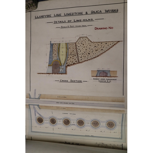 187 - Llanydbie Limestone and Silica Works Plans to include: branch-line, details of tunnel, details of li... 