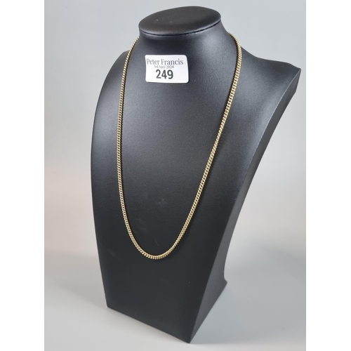 249 - 9ct gold chain.  12.4g approx.  51cm long approx.   (B.P. 21% + VAT)