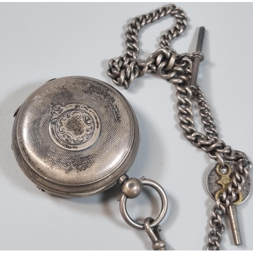 280 - Late 19th/early 20th century silver keyless lever open faced pocket watch marled 'James Reid & Broth... 