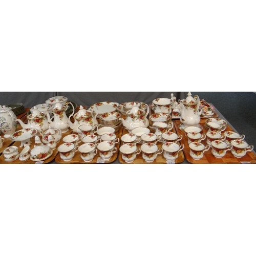 315 - Six trays of Royal Albert English bone china 'Old Country Roses' design items to include: teapots, t... 