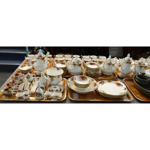 315 - Six trays of Royal Albert English bone china 'Old Country Roses' design items to include: teapots, t... 