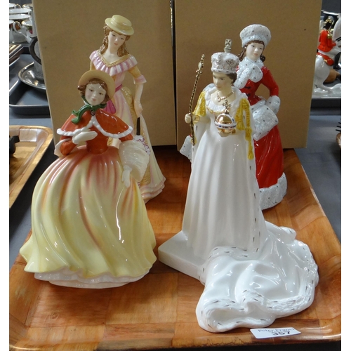 357 - Three boxed Royal Doulton figurines to include: Pretty Ladies 'Autumn' HN5323, Winter 'HN5314 and 'S... 