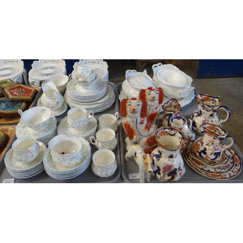 379 - Four trays of china to include: three trays of Royal Albert English bone china 'Caroline' design ite... 