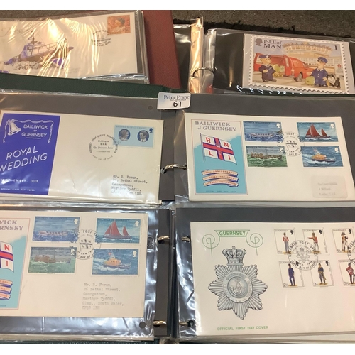 61 - Channel Islands and Ilse of Man collection of mint, used and first day covers, in various albums.  (... 