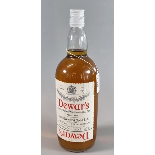 19 - Bottle of vintage Dewar's Finest Scotch Whisky of Great Age, 'White Label'.  70% proof, 40 fl. ozs. ... 