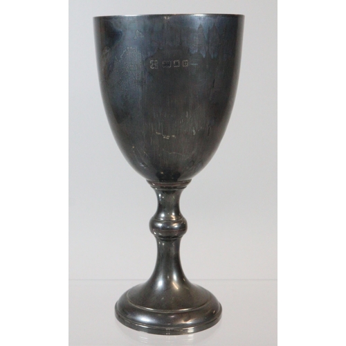 190 - George V silver goblet by William Bruford & Son Ltd. London 1935. 2.8 troy oz approx. (B.P. 21% + VA... 