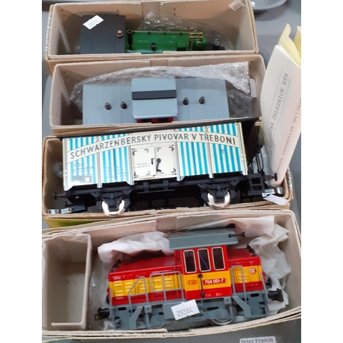 337 - Collection of O gauge Skytrex ETS (Electric Train Systems) Praha locomotives and other rolling stock... 