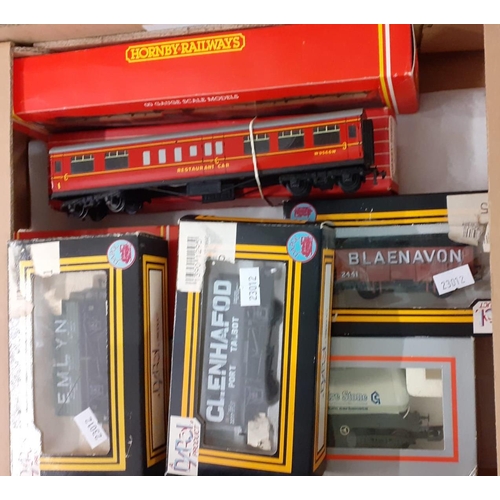 388 - Five boxes of assorted trains and rolling stock, various by Hornby Dublo, Dapol Hornby, Lima, Dinky ... 