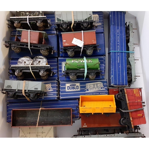 388 - Five boxes of assorted trains and rolling stock, various by Hornby Dublo, Dapol Hornby, Lima, Dinky ... 