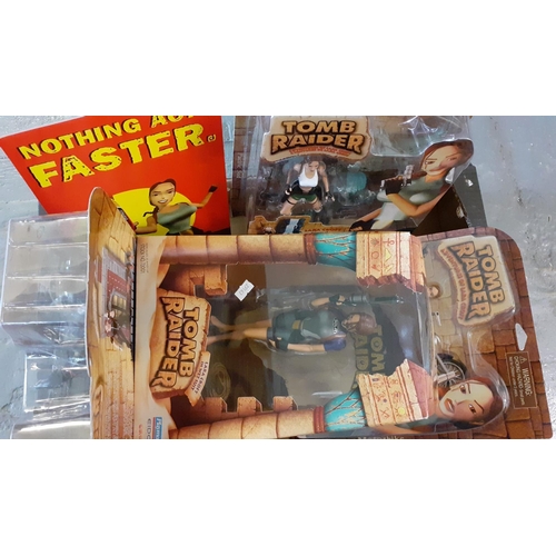 398 - Collection of modern tomb Raider toys/figurines in original packaging to include: Lara Croft etc.   ... 