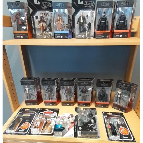 399 - Collection of Star Wars figures, all in original packaging to include: Princess Leia Organa, Hans So... 