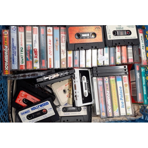 401 - Commodore 64 with  datassette, Atari 2600 console and various games including: The Hobbit (no case),... 