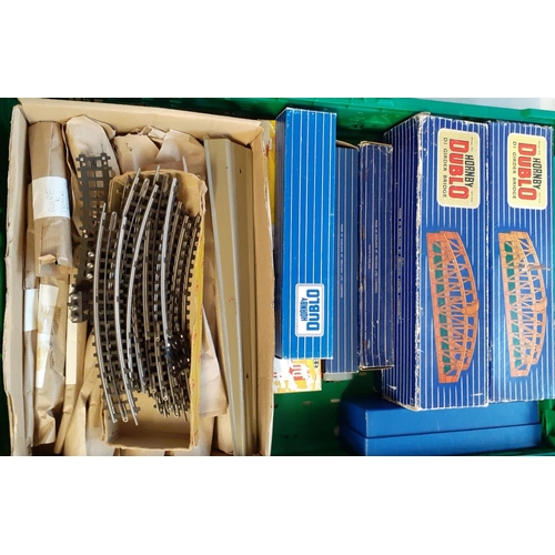 411 - Five boxes of Hornby Railways, Hornby Dublo, TTR etc. OO gauge rolling stock, some in original boxes... 