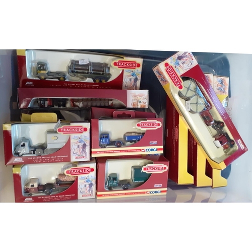 413 - Plastic box of Lledo trackside diecast vehicles, all in original boxes and some trackside Corgi limi... 