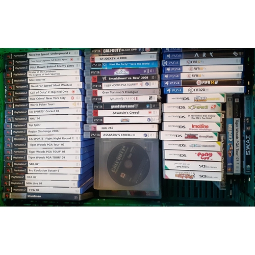 419 - Large collection of 50+ video games to include: Playstation 2, Playstation 3 and 4, Nintendo DS, Cal... 