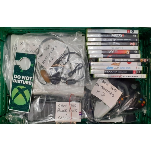 428 - Collection of Xbox 360 to include: Xbox 360 console, twelve games including The Smurfs 2, All of Dut... 