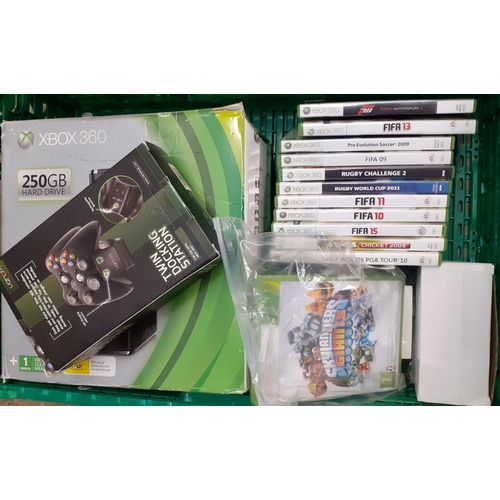 429 - Collection of Xbox 360 to include console, controllers' leads, power pack, twin docking station etc.... 