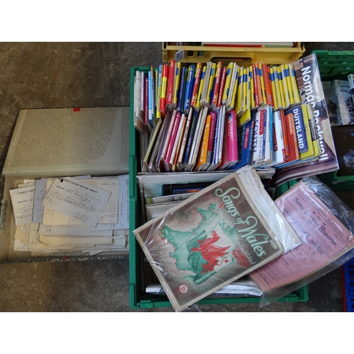 432 - Box of maps and ephemera to include: Michelin maps of France, Ordnance Survey maps of Wales and Irel... 