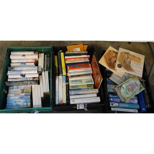 446 - Three crates of books to include: Tolkien, J.R.R; 'The Lord of the Rings' book club associates editi... 