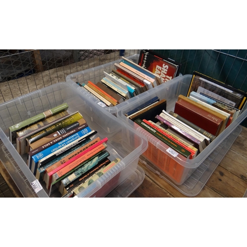 450 - Three boxes of Geology books to include: 'Structural Geology' L.U.D Sitter, 'Central Europe' Alice M... 