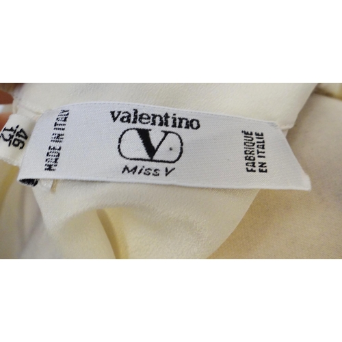 461 - Collection of designer women's clothing and accessories to include: Miss V Valentino size 12 cream s... 