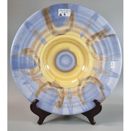 6 - Large Shelley ribbed charger.  37cm diameter approx.  (B.P. 21% + VAT)