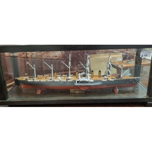 68 - Cased scale model of the transitional steam sailing vessel The Great Eastern , designed by famous en... 