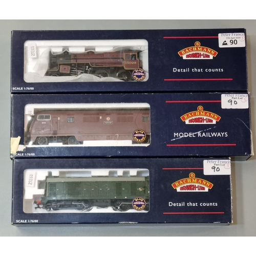 90 - Three Bachman Branch-Line scale 1:76 model locomotives in original boxes to include: 32-027 Class 20... 