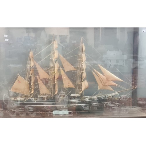 67 - Well made cased model of the famous Clipper Ship 'The Thermopylae', a vessel designed for the China ... 