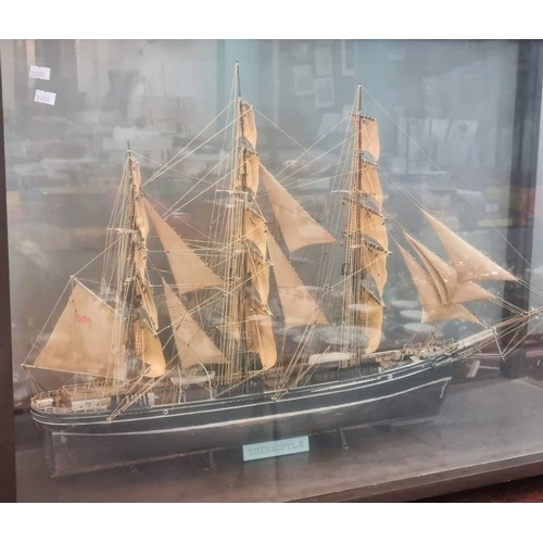 67 - Well made cased model of the famous Clipper Ship 'The Thermopylae', a vessel designed for the China ... 