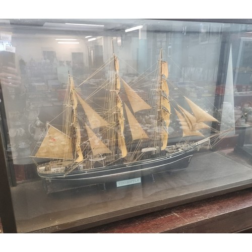 67 - Well made cased model of the famous Clipper Ship 'The Thermopylae', a vessel designed for the China ... 