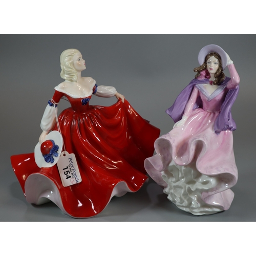 154 - Two Coalport Ladies of Fashion figurines; 'Colleen' and 'Marlene'. (2)
(B.P. 21% + VAT)