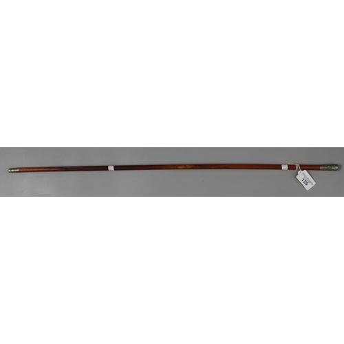 159 - Royal Marine military swagger stick with white metal terminal.    (B.P. 21% + VAT)