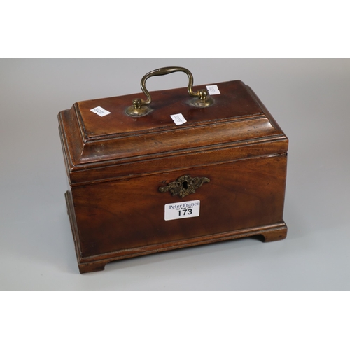 173 - George III design mahogany tea caddy.  (B.P. 21% + VAT)