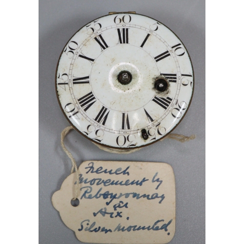 252 - 18th century French Fusee pocket watch movement only marked Le Roy of Paris, having Turkish style en... 