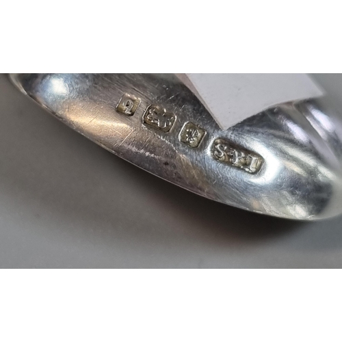 276 - Religious continental silver spoon with coin bowl.  1.3 troy oz approx. together with a miniature si... 