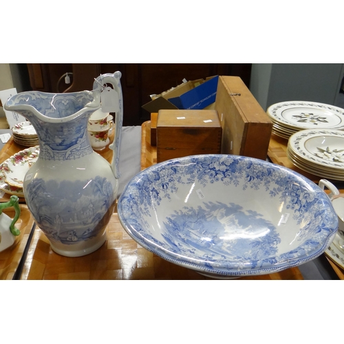 310 - Three trays of mostly 19th Century Welsh pottery to include: floral hand painted Dillwyn Swansea gra... 