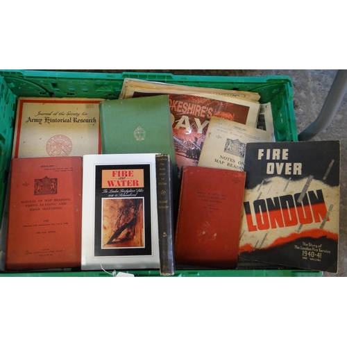 364 - Collection of books and ephemera related to military history to include: various notes and manuals o... 