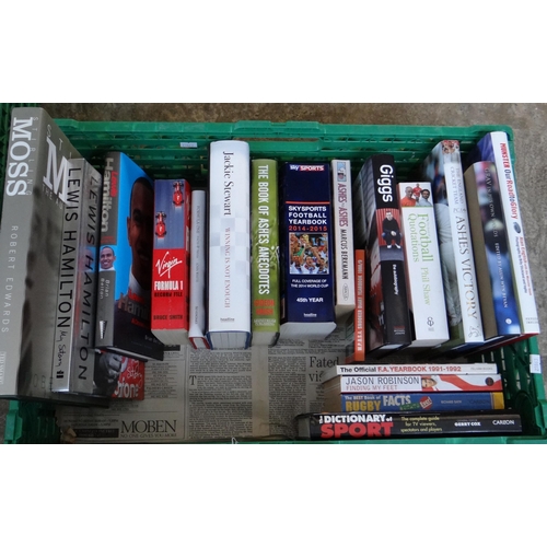 370 - Collection of sporting books to include: Jackie Stewart; 'Winning is not enough', 'Ashes to Ashes', ... 