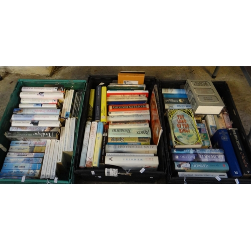 378 - Three crates of books to include: Tolkien, J.R.R; 'The Lord of the Rings' book club associates editi... 