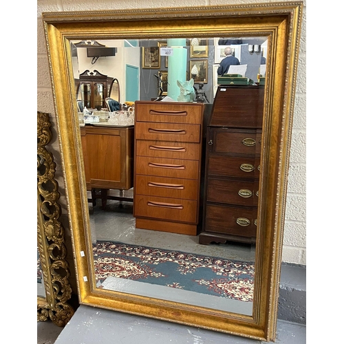 407 - Modern gilt framed bevelled plate mirror.  76x106cm approx.  (B.P. 21% + VAT)