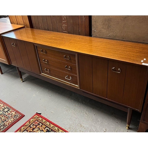 430 - 1960s/70s teak G-plan sideboard marked 'E G G-plan' to the bottom central drawer.  102cm long approx... 