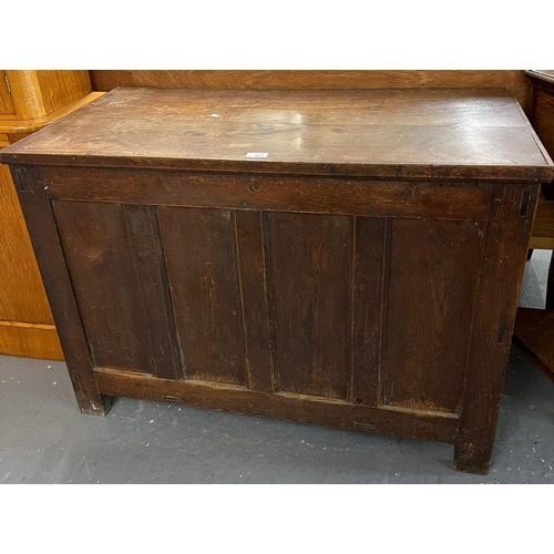 437 - 18th century oak coffer/corn bin, having four fielded rectangular panels on stile feet.  102x52x71cm... 